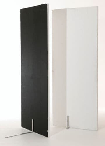 Polybord 2x1 zwart / wit – foto 1 van 1